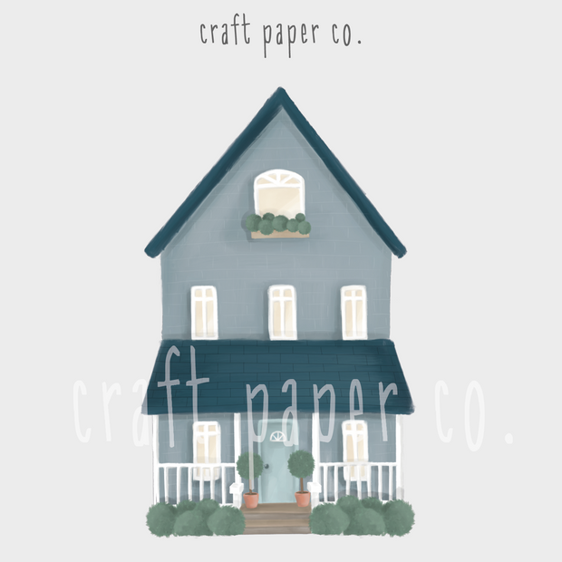 Mavi Arabalı Kedinin Evi Erkek Çocuk Odası Duvar Sticker — detay görünümü | Craft Paper Co
