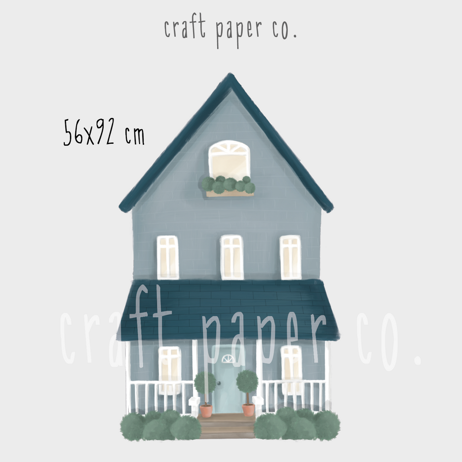 Mavi Arabalı Kedinin Evi Erkek Çocuk Odası Duvar Sticker — detay görünümü 2 | Craft Paper Co