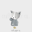 Mavi Yağmurluklu Kedi Çocuk Odası Duvar Sticker — El çizimi çocuk odası duvar sticker | Craft Paper Co