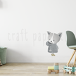 Mavi Yağmurluklu Kedi Çocuk Odası Duvar Sticker — detay görünümü | Craft Paper Co