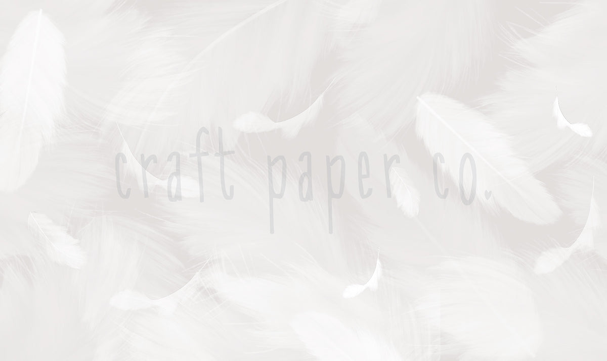 Melek Kanadı Tüyleri Kağıt (Grej) Duvar Kağıdı; el çizimi tasarımın filigranlı düz görünümü | Craft Paper Co