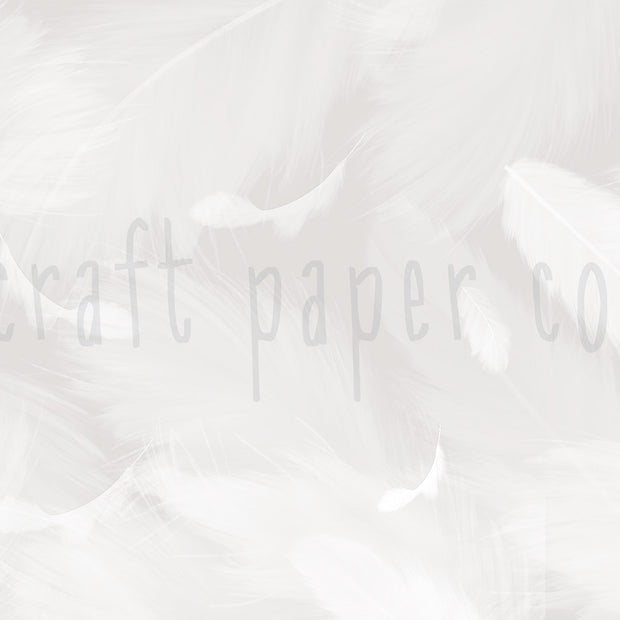 Melek Kanadı Tüyleri Kağıt (Grej) Duvar Kağıdı; el çizimi tasarımın filigranlı düz görünümü | Craft Paper Co