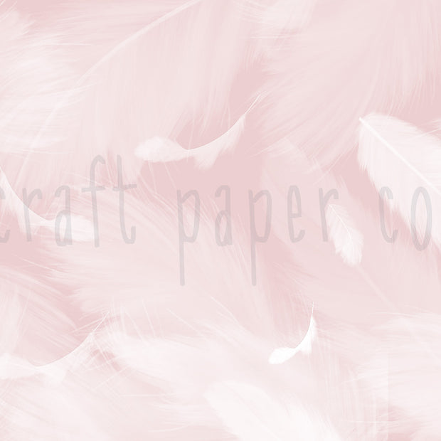 Melek Kanadı Tüyleri Pinky Pinky Duvar Kağıdı; el çizimi tasarımın filigranlı düz görünümü | Craft Paper Co