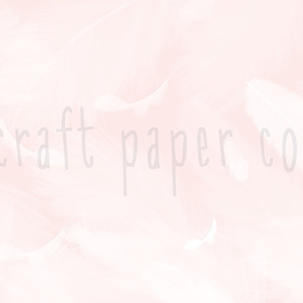 Melek Kanadı Tüyleri Vanilla Pink Duvar Kağıdı; el çizimi tasarımın filigranlı düz görünümü | Craft Paper Co