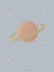 Miki On Saturn Çocuk Odası Posteri — detay görünümü 4 | Craft Paper Co