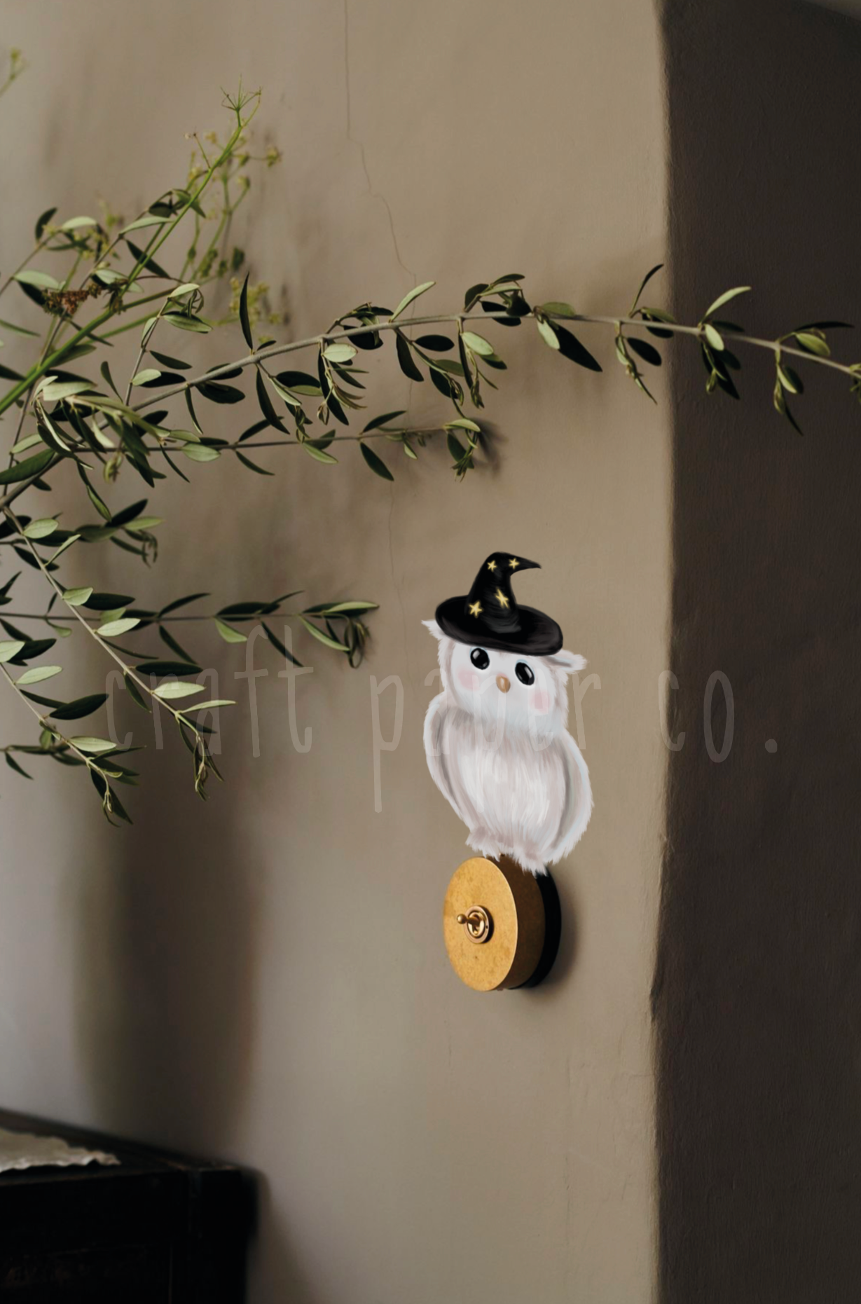 Minik Baykuş Ailesi Çocuk Odası Duvar Sticker — detay görünümü | Craft Paper Co