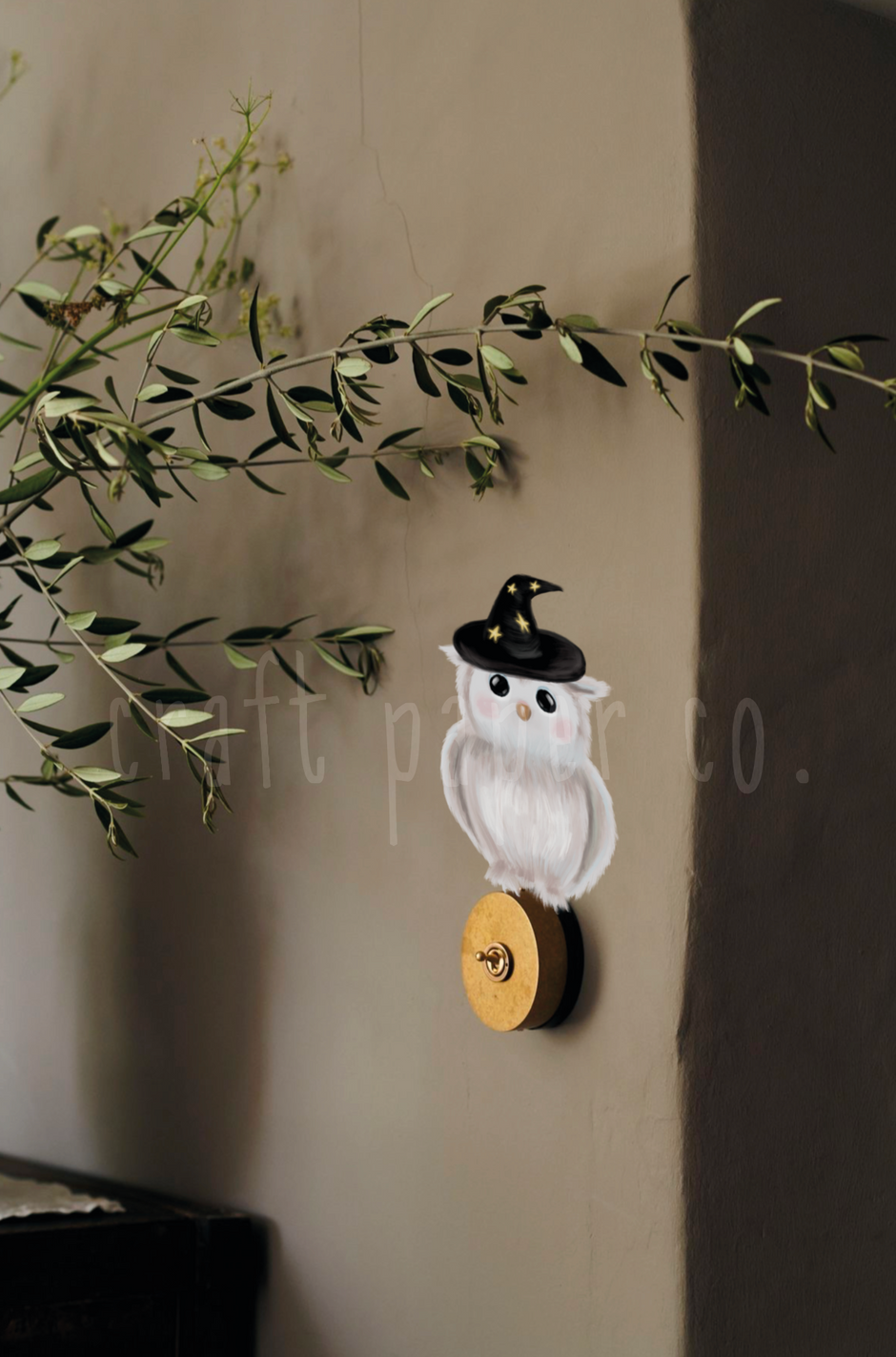 Minik Baykuş Ailesi Çocuk Odası Duvar Sticker — detay görünümü | Craft Paper Co