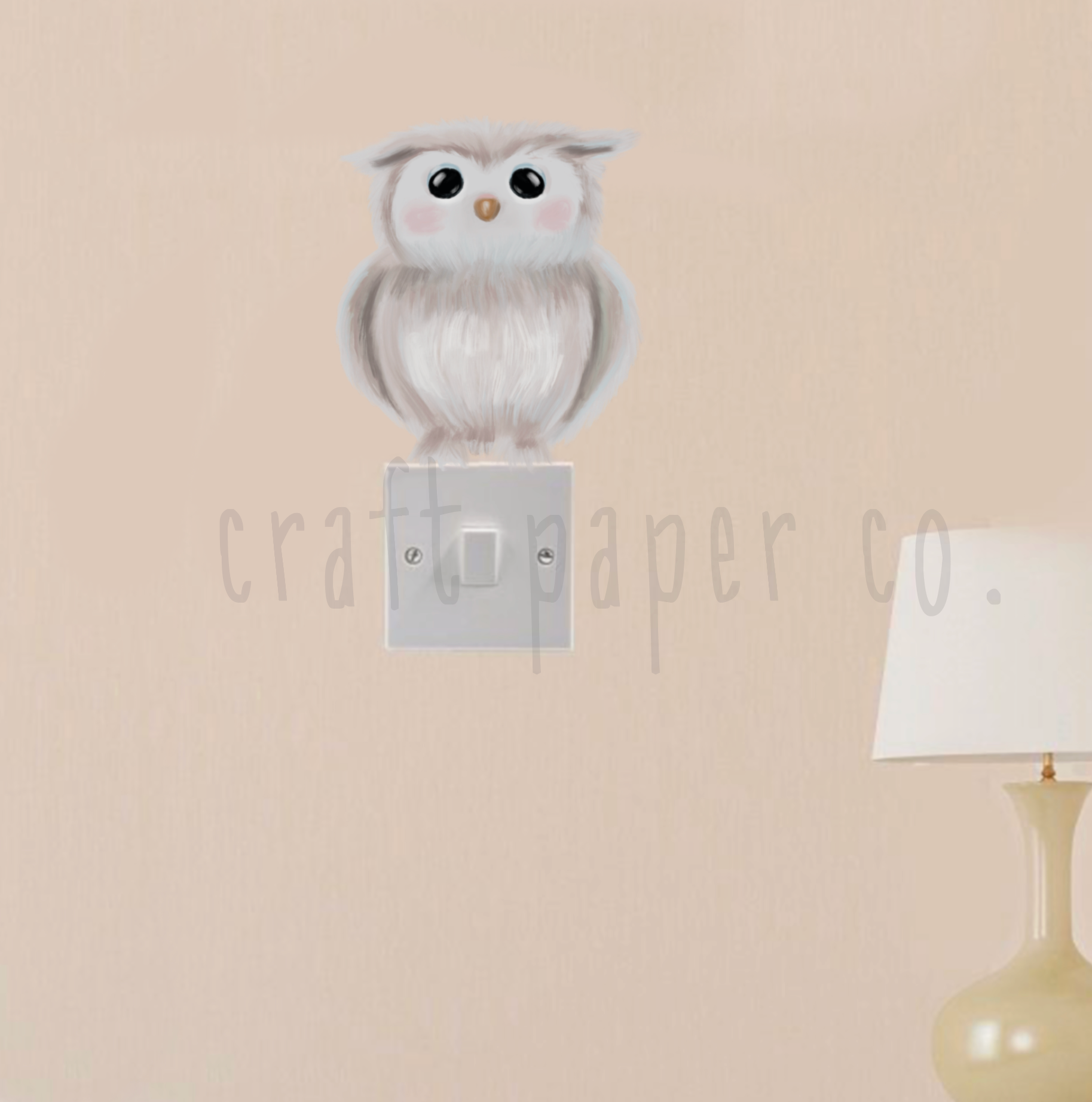 Minik Baykuş Ailesi Çocuk Odası Duvar Sticker — detay görünümü 4 | Craft Paper Co