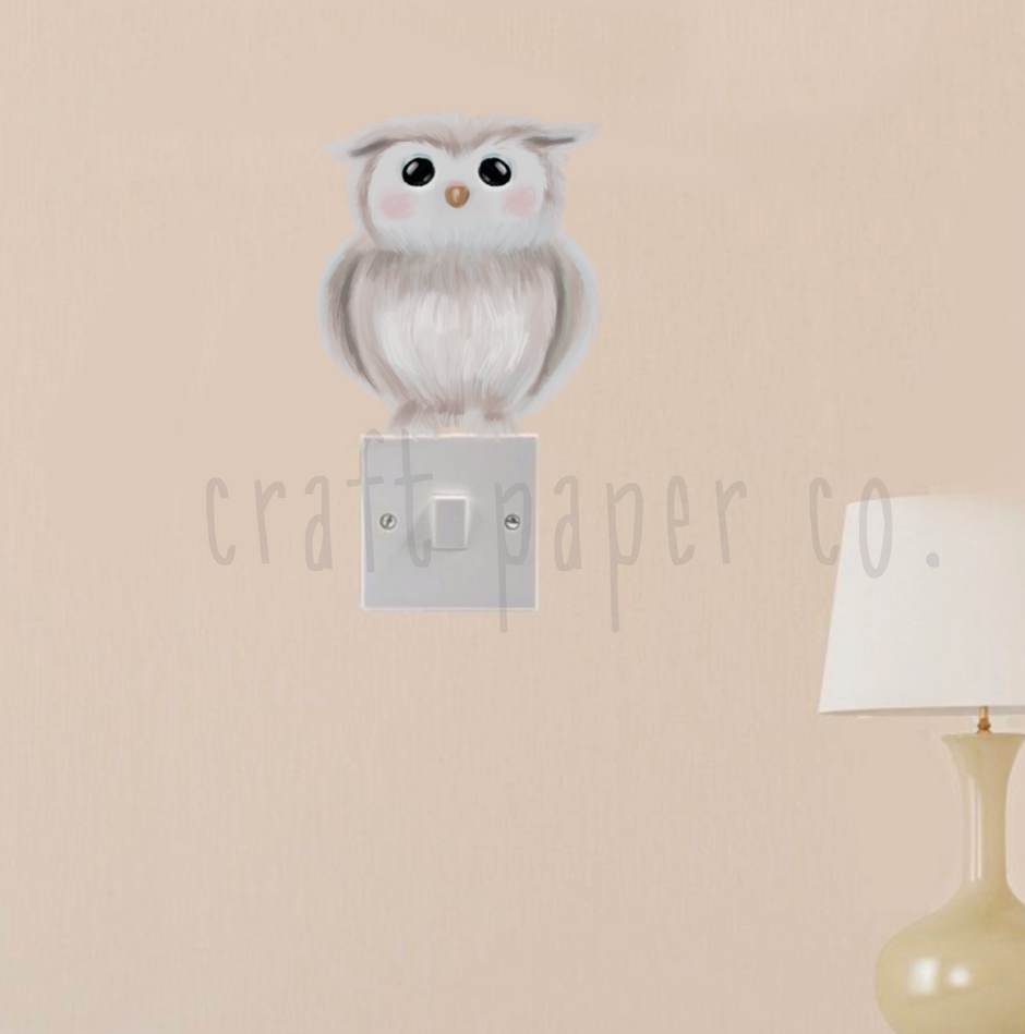 Minik Baykuş Ailesi Çocuk Odası Duvar Sticker — detay görünümü 4 | Craft Paper Co