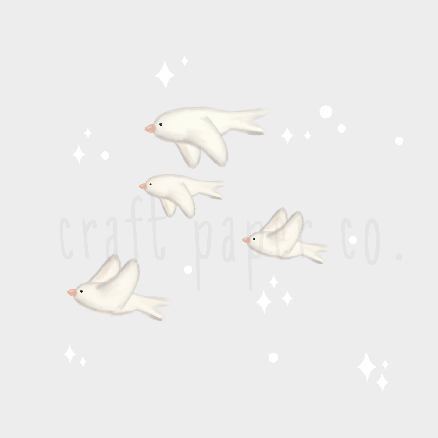 Minik Kuşlar Çocuk Odası Duvar Sticker — El çizimi çocuk odası duvar sticker | Craft Paper Co