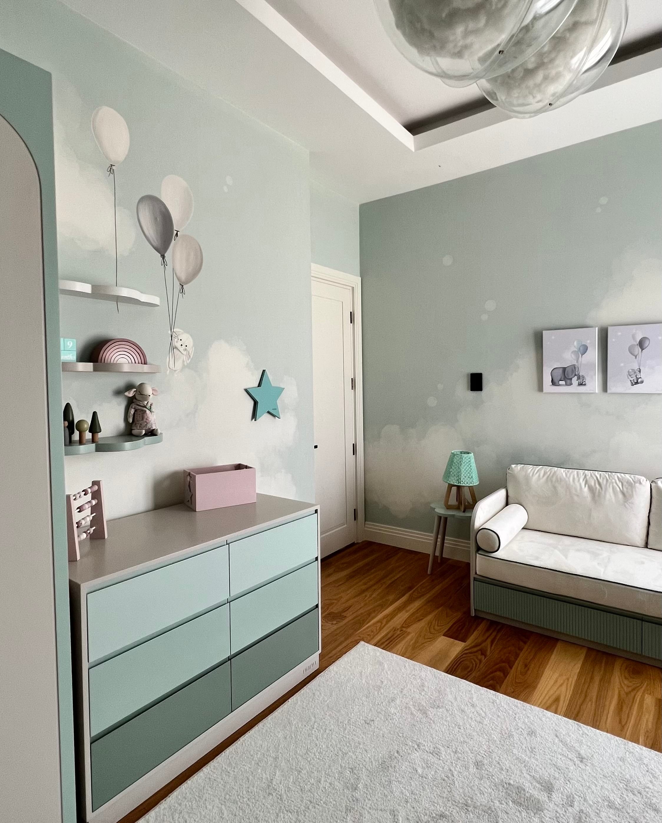 Nanu Bedtime oda projesi Craft Paper Co. duvar kağıdı