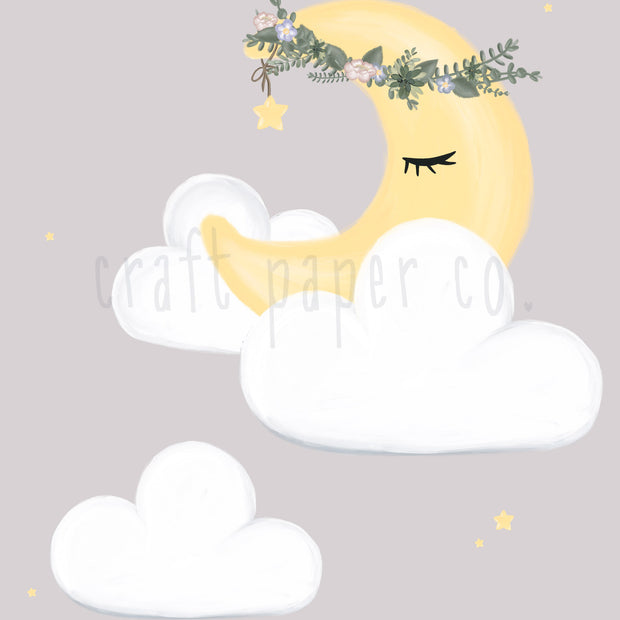 New Moon Çocuk Odası Posteri — detay görünümü | Craft Paper Co