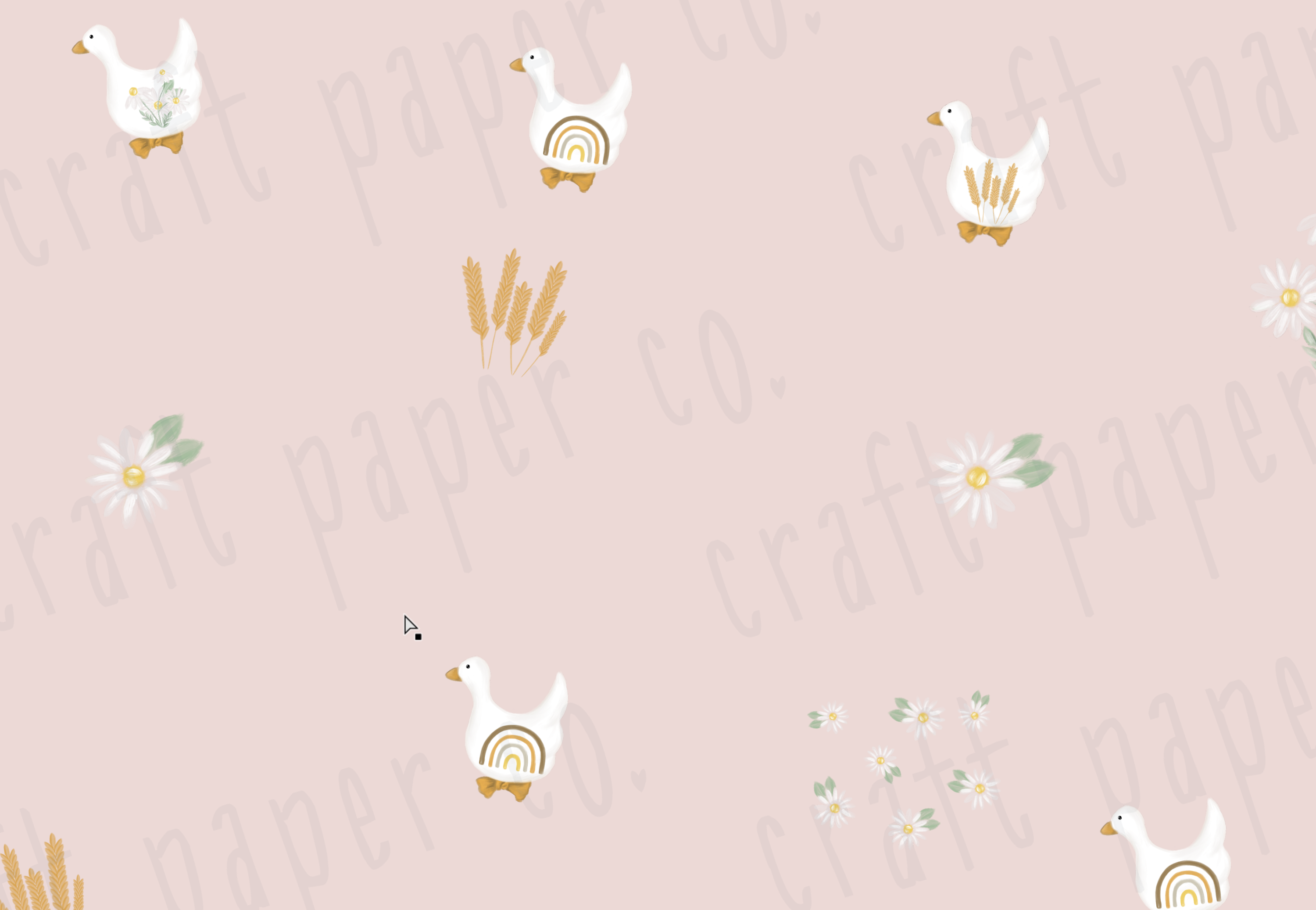 Ördekler Duvar Kağıdı — detay görünümü 2 | Craft Paper Co