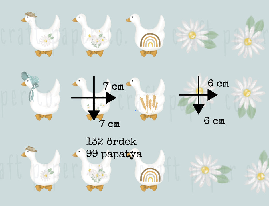 Ördekli Çocuk Odası Duvar Sticker — detay görünümü 2 | Craft Paper Co