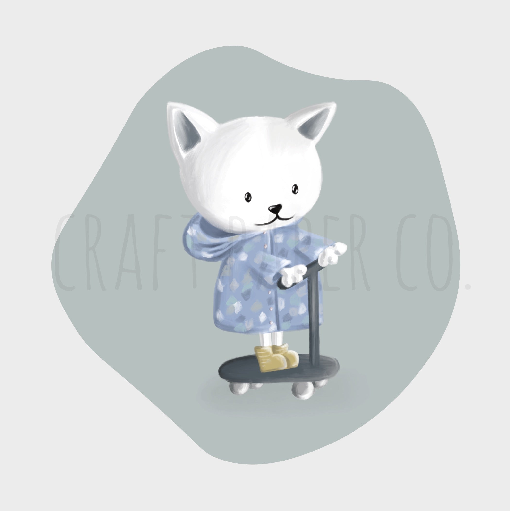 Oyuncu Kedicik Balonu Çocuk Odası Duvar Sticker — detay görünümü | Craft Paper Co