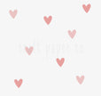 Pembe Kalpler Çocuk Odası Duvar Sticker — El çizimi çocuk odası duvar sticker | Craft Paper Co
