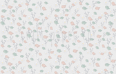 Pembe ve Mint Kuşlar Duvar Kağıdı — detay görünümü | Craft Paper Co