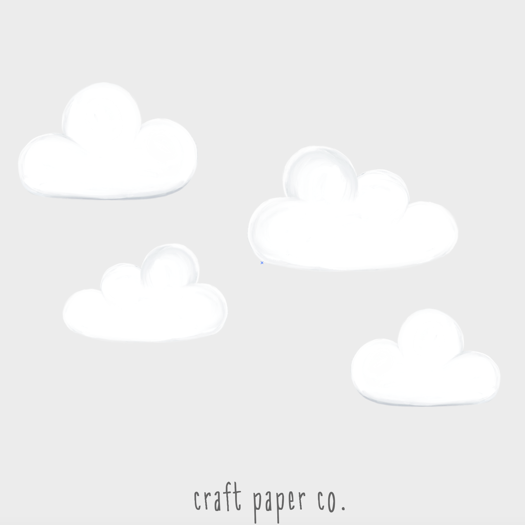 Pofidik Bulutlar Bebek Odası Duvar Sticker — detay görünümü | Craft Paper Co