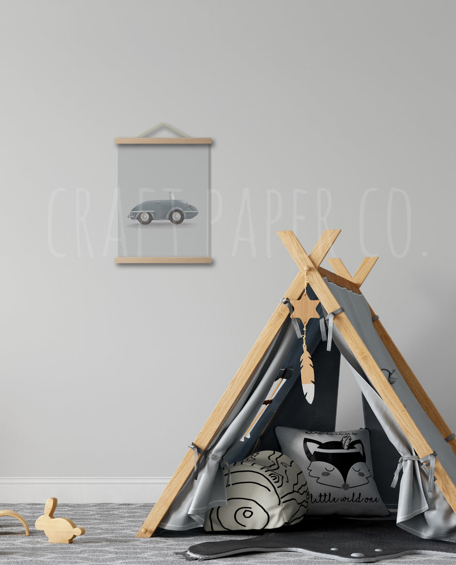 Rolls Royce Çocuk Odası Posteri — El çizimi çocuk odası posteri | Craft Paper Co