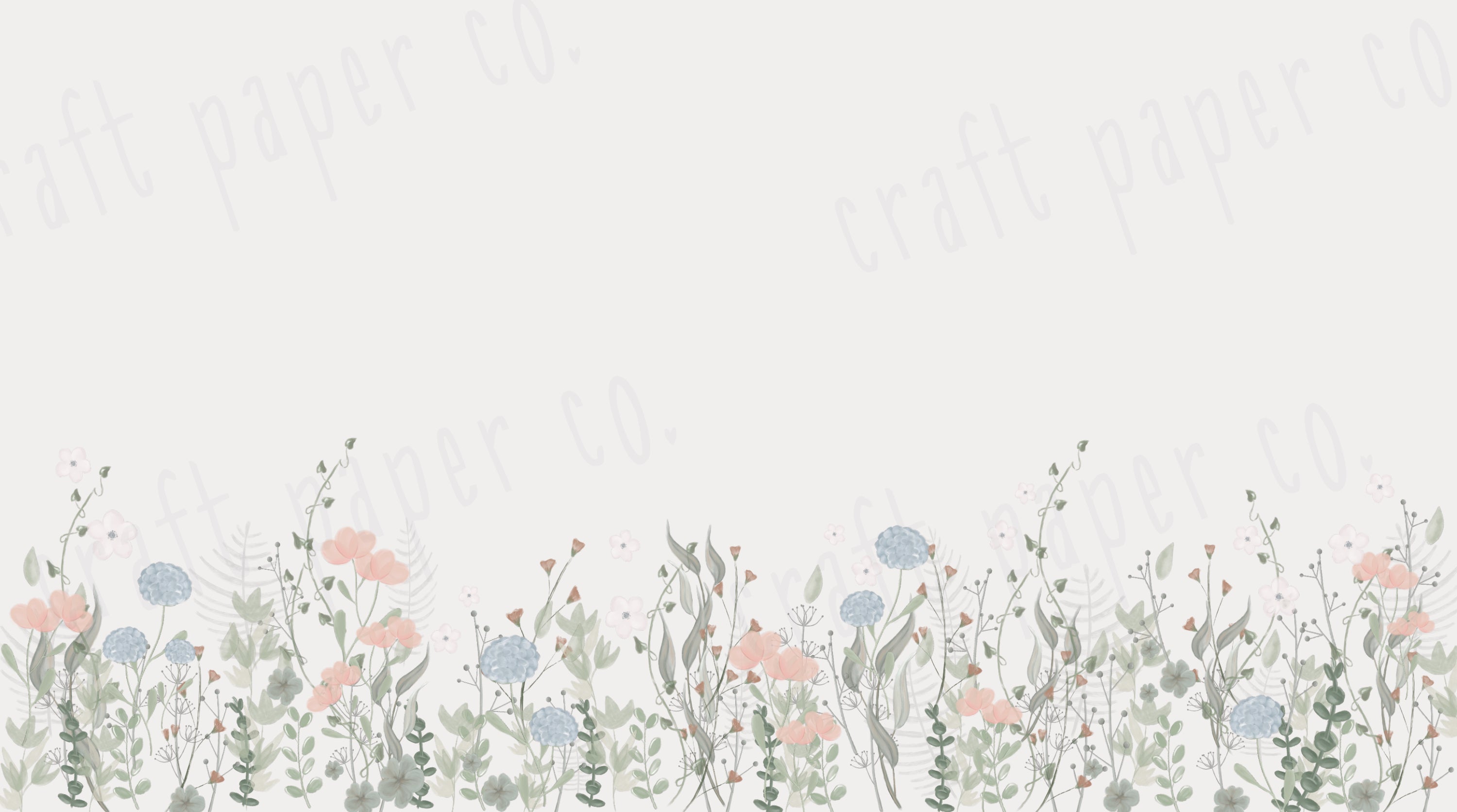 Romantik Bohem Çiçekler Duvar Kağıdı — detay görünümü | Craft Paper Co