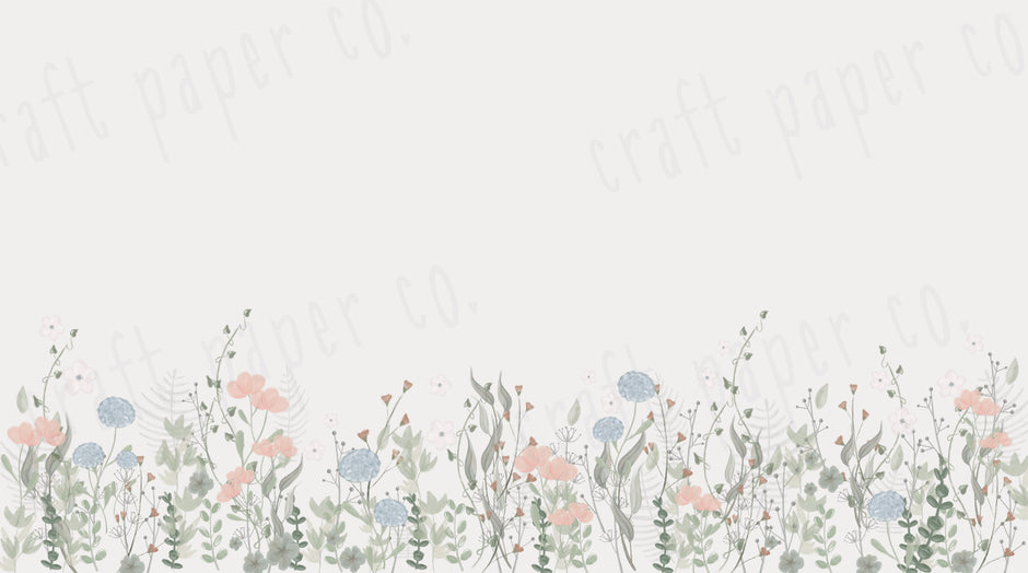 Romantik Bohem Çiçekler Duvar Kağıdı — detay görünümü | Craft Paper Co