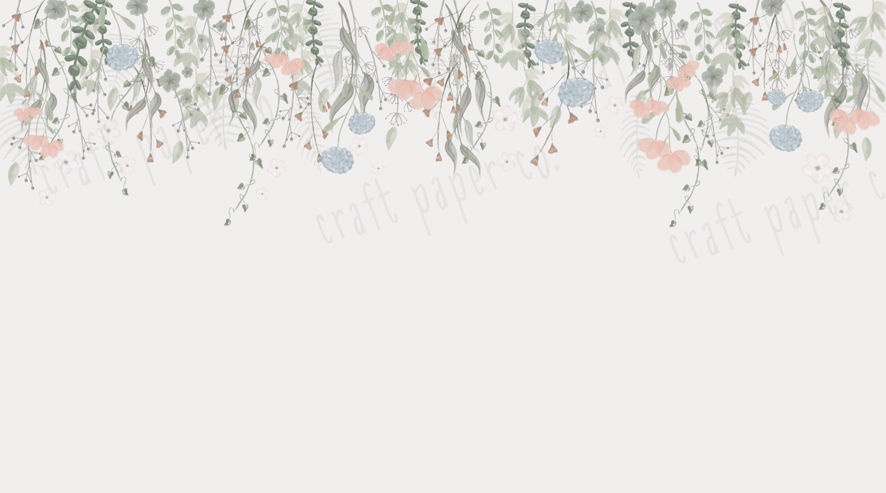 Romantik Bohem Çiçekler Duvar Kağıdı — detay görünümü 2 | Craft Paper Co