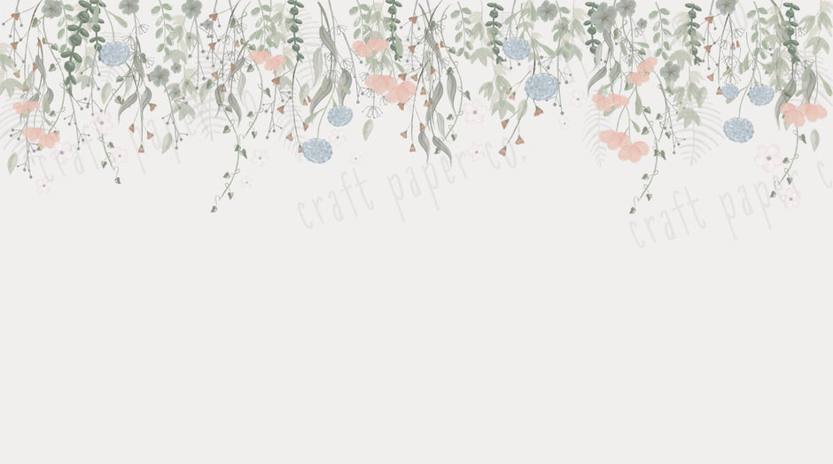 Romantik Bohem Çiçekler Duvar Kağıdı — detay görünümü 2 | Craft Paper Co