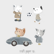 Sokakta Oynayan Kedicikler Seti Çocuk Odası Duvar Sticker — El çizimi çocuk odası duvar sticker | Craft Paper Co