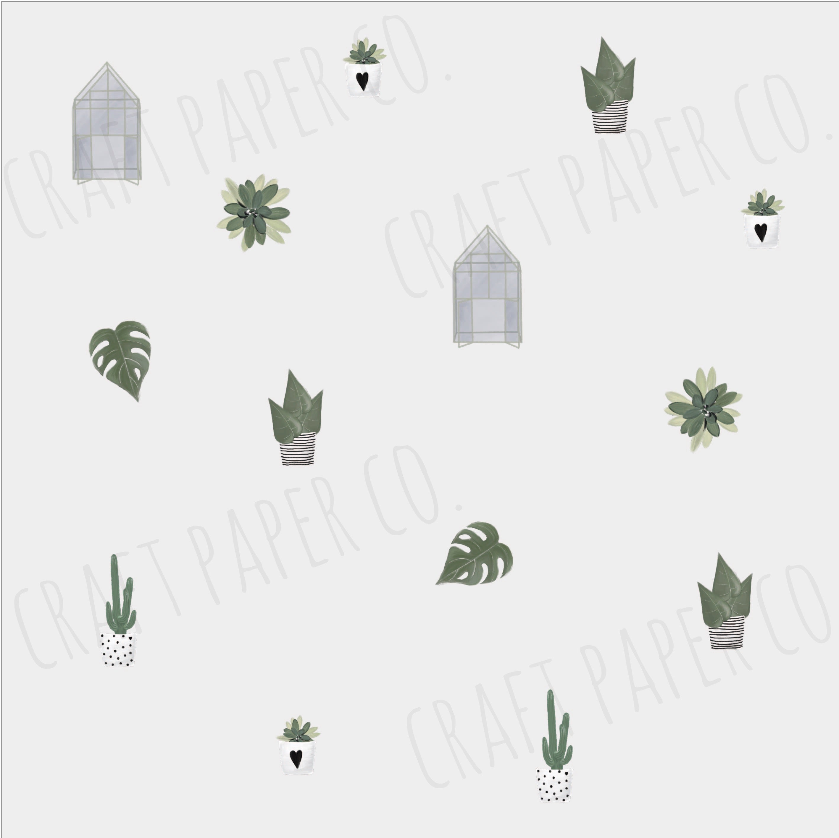 Sukulent, Kaktüs ve Sera Mini Sticker Seti — detay görünümü 3 | Craft Paper Co