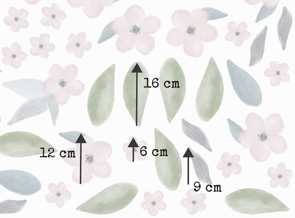 Suluboya Bohem Çiçekler Çocuk Odası Duvar Sticker — detay görünümü 5 | Craft Paper Co