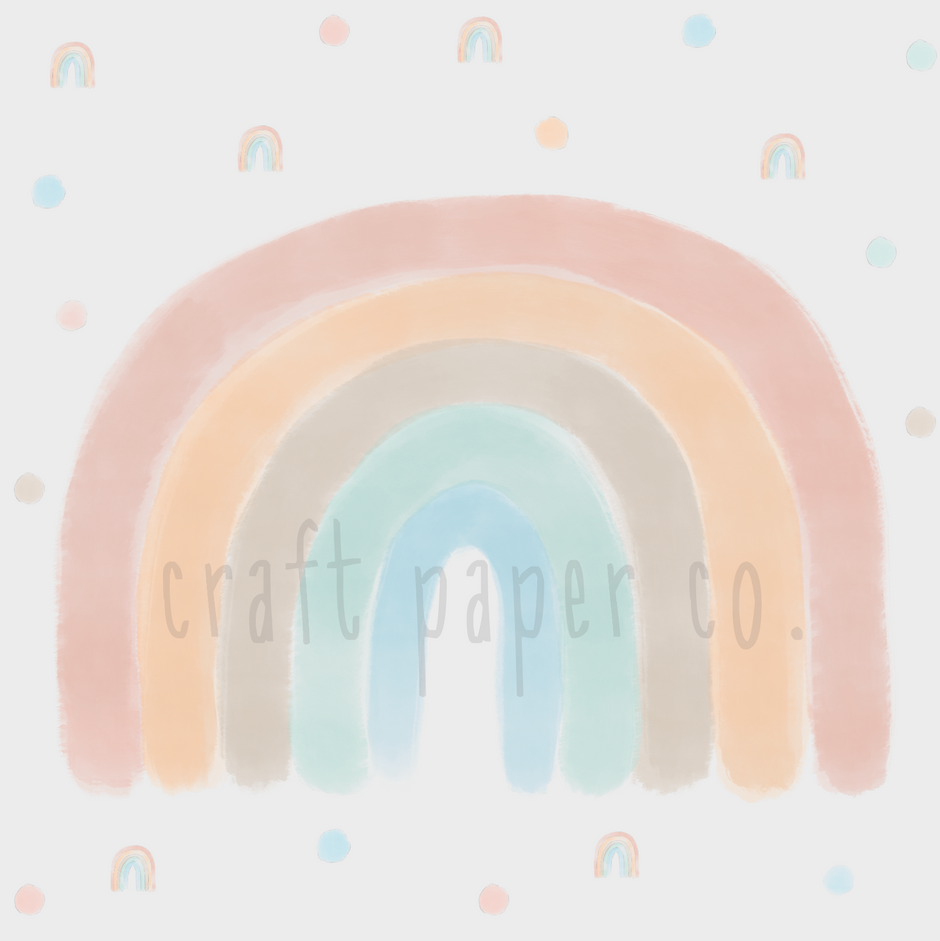 Suluboya Bohem Gökkuşağı ve Puantiyeler Duvar Sticker — detay görünümü 2 | Craft Paper Co
