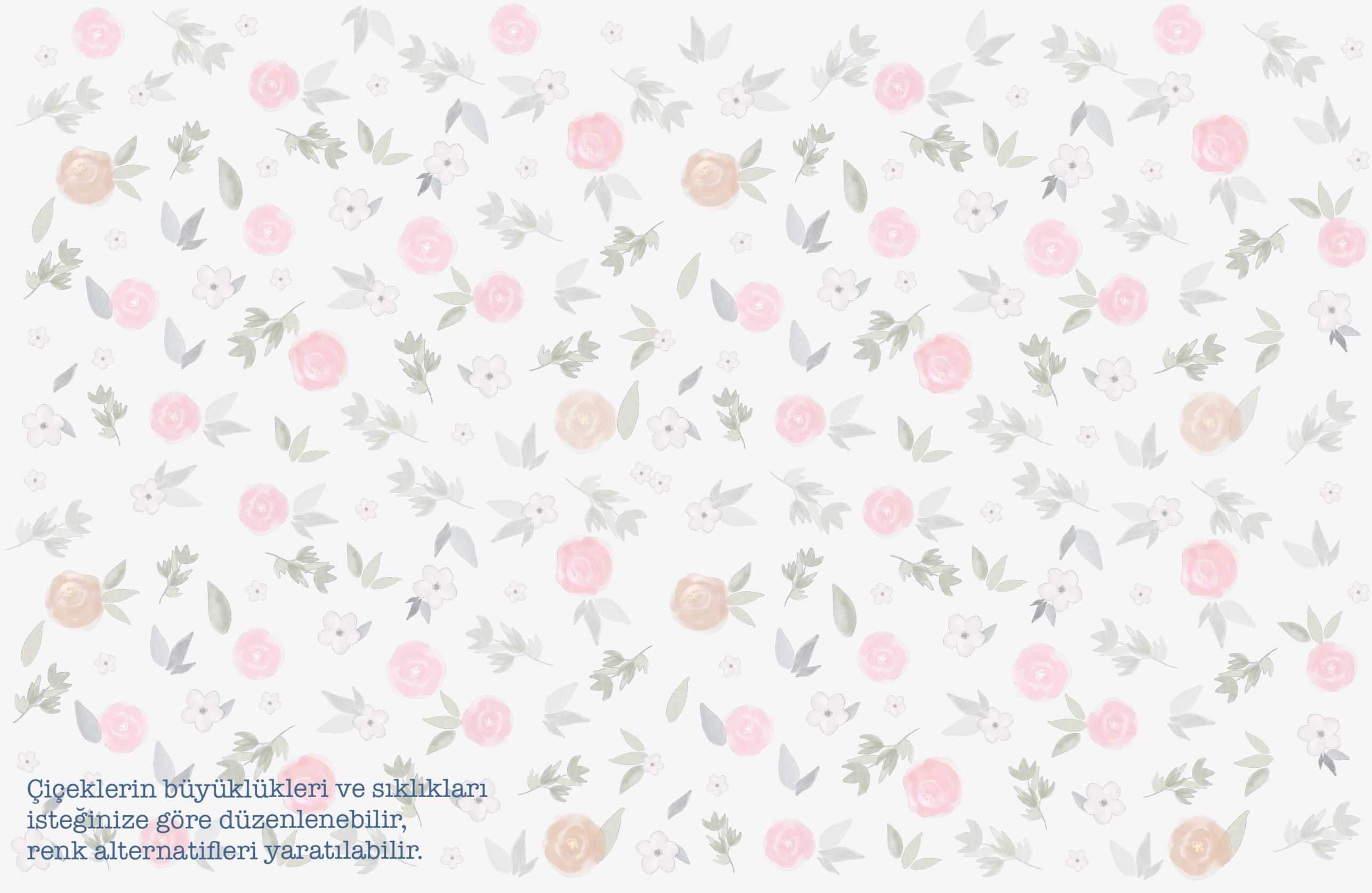 Suluboya Çiçekli Duvar Kağıdı — detay görünümü 2 | Craft Paper Co