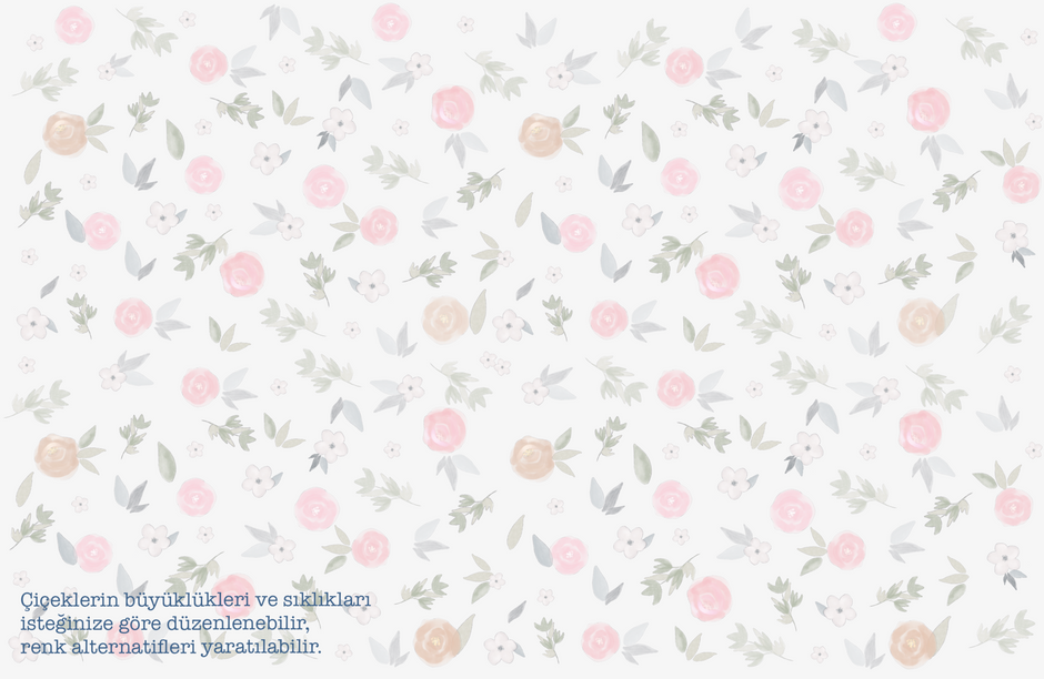 Suluboya Çiçekli Duvar Kağıdı — detay görünümü 2 | Craft Paper Co