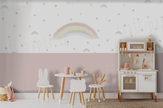 Suluboya Gökkuşağı Ve Puantiyeler Çocuk Odası Duvar Sticker — El çizimi çocuk odası duvar sticker | Craft Paper Co