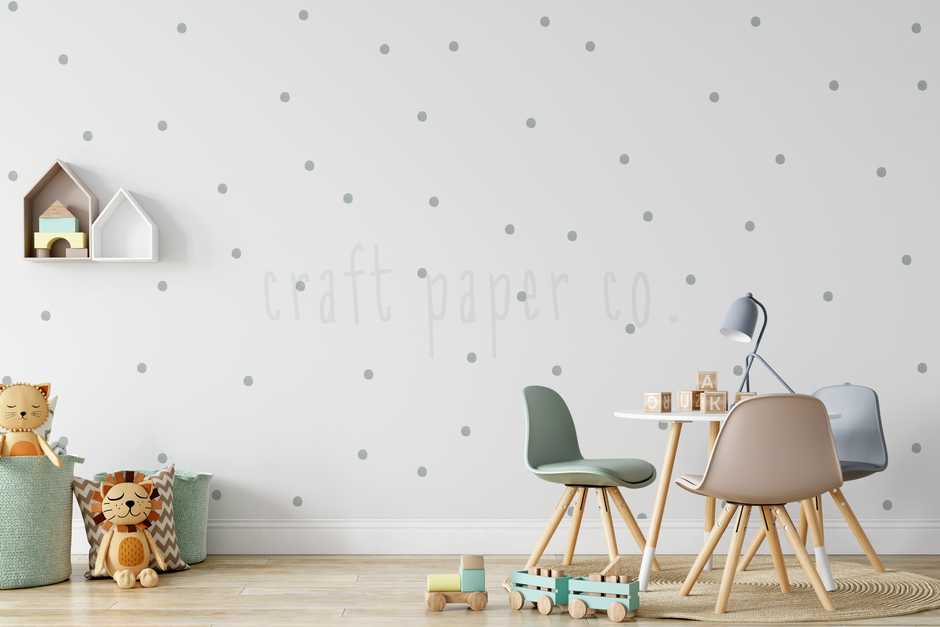 Suluboya Görünümlü Puantiyeler Çocuk Odası Duvar Sticker — detay görünümü 2 | Craft Paper Co