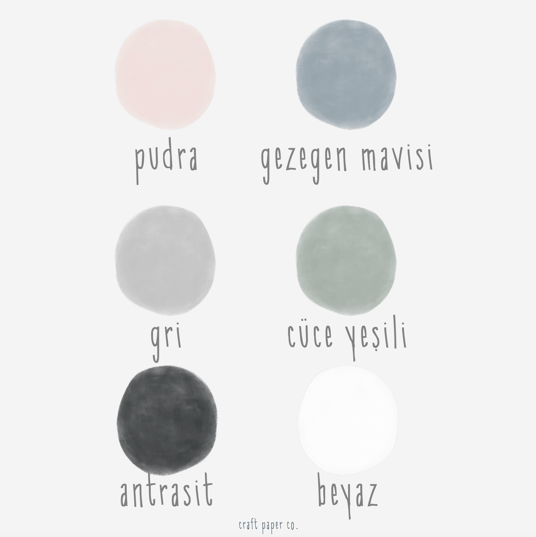 Suluboya Görünümlü Puantiyeler Çocuk Odası Duvar Sticker — detay görünümü 3 | Craft Paper Co