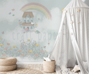 Tatlı Kuş Yuvası Çocuk Odası Duvar Kağıdı — El çizimi, ölçüye özel üretim | Craft Paper Co