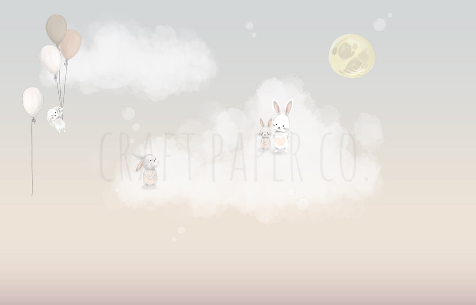 Tavşan Rüyası Duvar Kağıdı — detay görünümü | Craft Paper Co