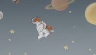 Tilki Astronot Duvar Kağıdı; astronot tilki ve Satürn yakın görünümü | Craft Paper Co