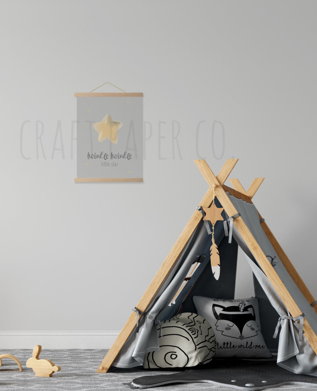 Twinkle Çocuk Odası Posteri — El çizimi çocuk odası posteri | Craft Paper Co