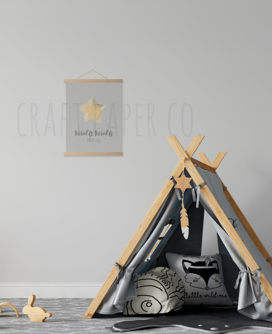 Twinkle Çocuk Odası Posteri — El çizimi çocuk odası posteri | Craft Paper Co