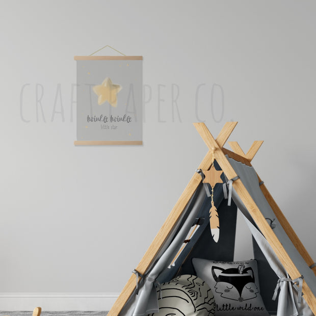 Twinkle Çocuk Odası Posteri — El çizimi çocuk odası posteri | Craft Paper Co