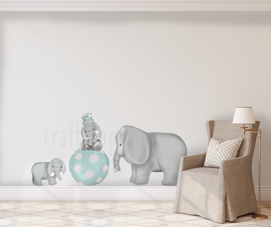Yavru Filler Ve Anneleri Bebek Odası Duvar Sticker — El çizimi çocuk odası duvar sticker | Craft Paper Co