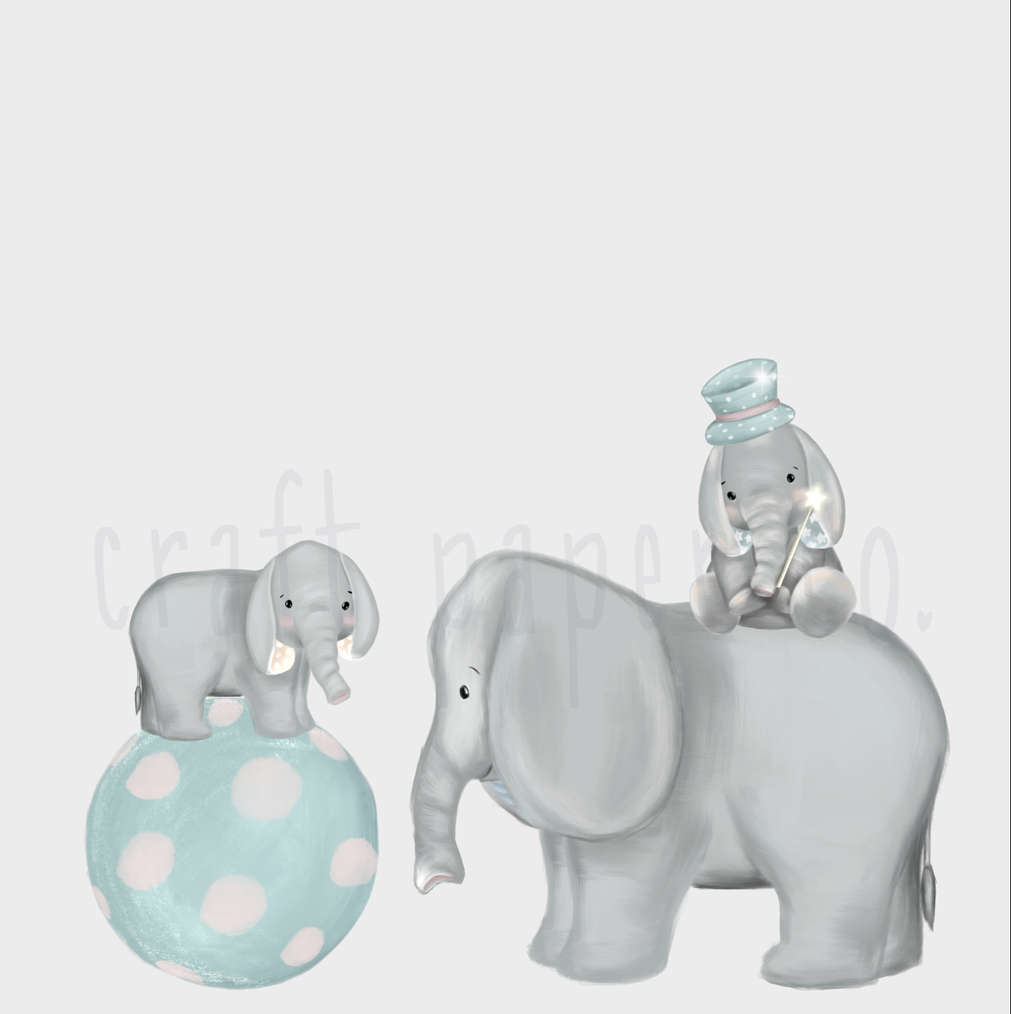 Yavru Filler ve Anneleri Bebek Odası Duvar Sticker — detay görünümü 2 | Craft Paper Co