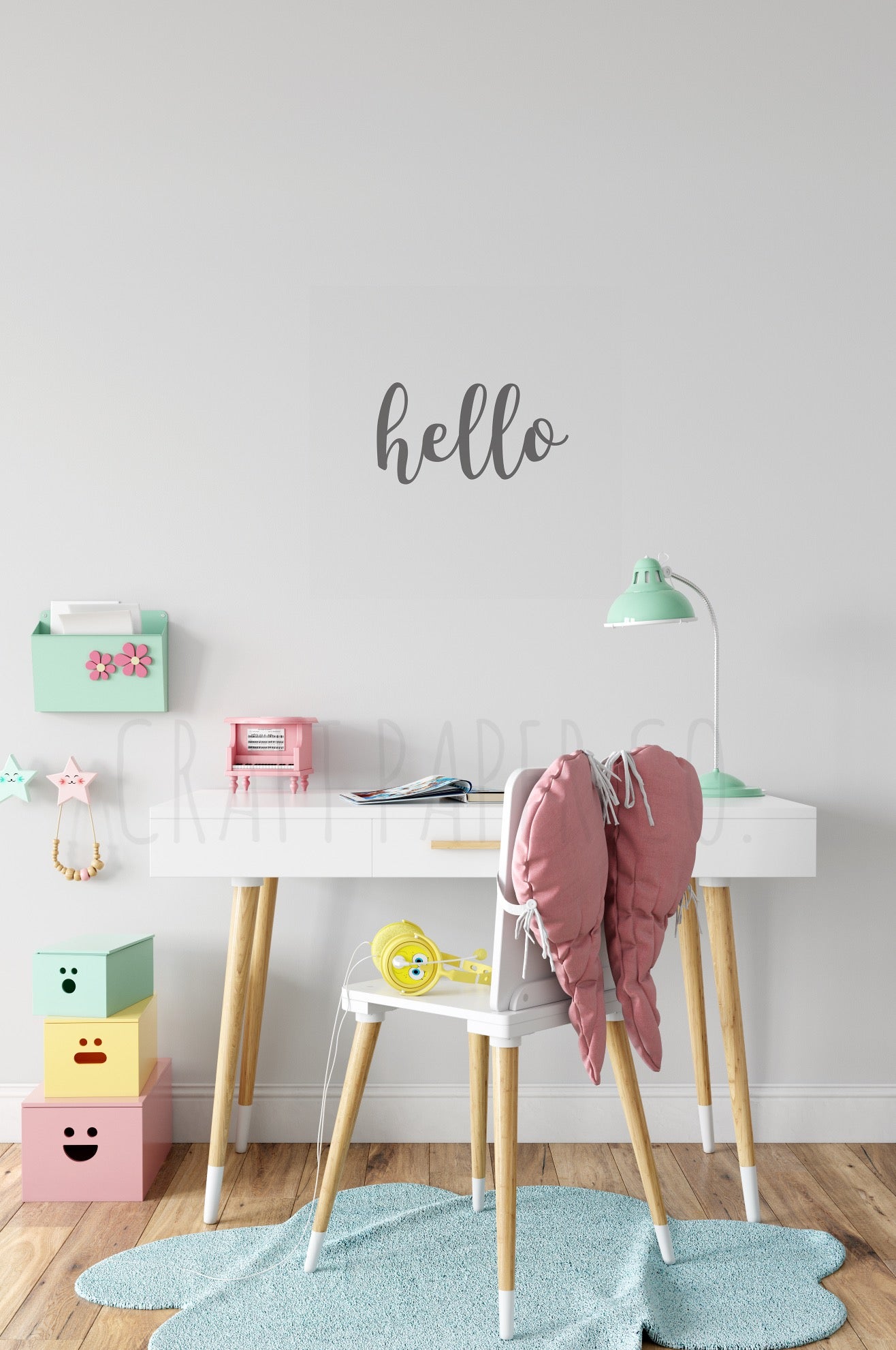 Yazı Sticker Çocuk Odası Duvar Sticker — El çizimi çocuk odası duvar sticker | Craft Paper Co
