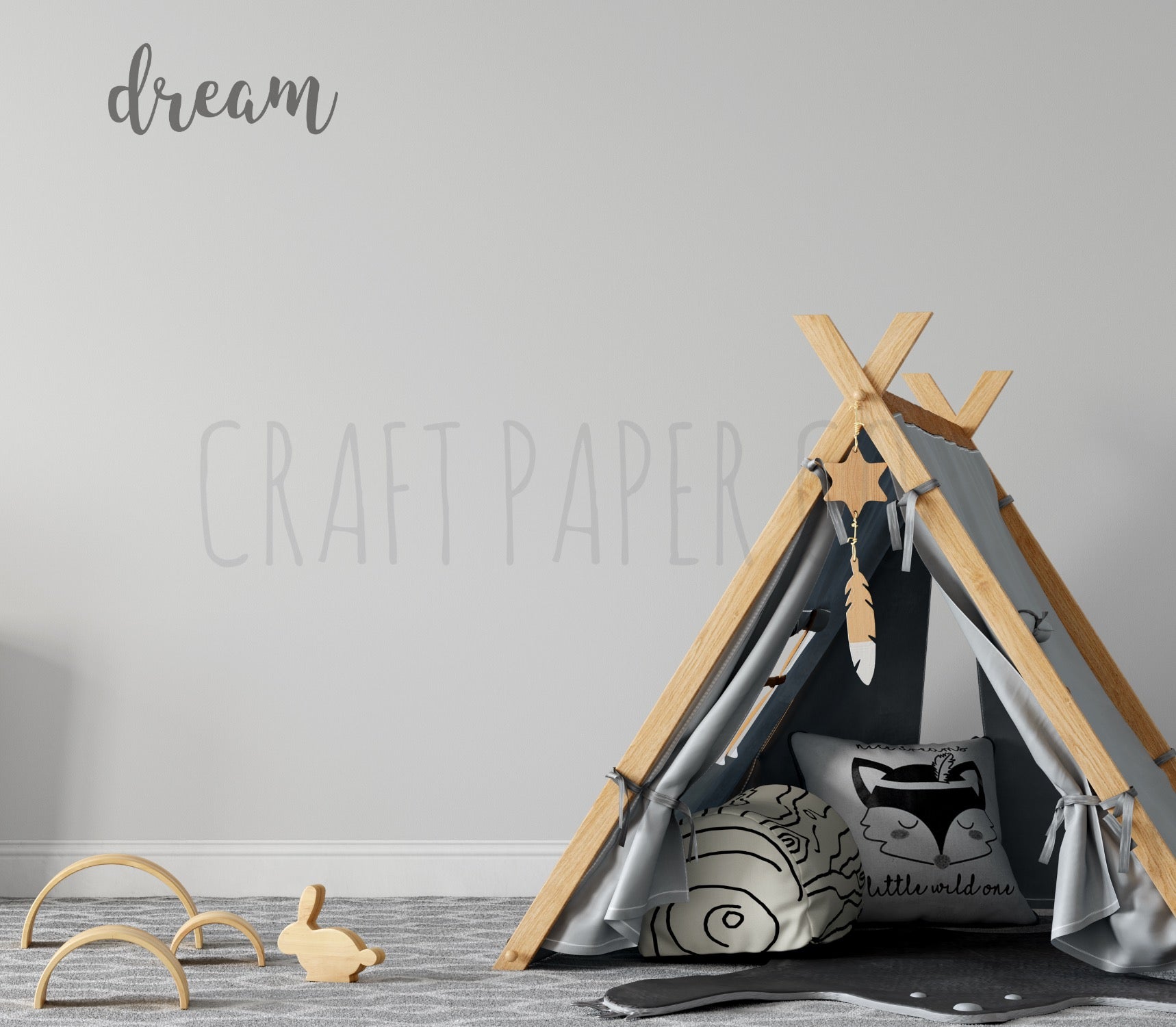 Yazı Sticker Çocuk Odası Duvar Sticker — detay görünümü 3 | Craft Paper Co