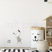Yıldız Futbolcu Kedi Erkek Çocuk Odası Duvar Sticker — detay görünümü | Craft Paper Co