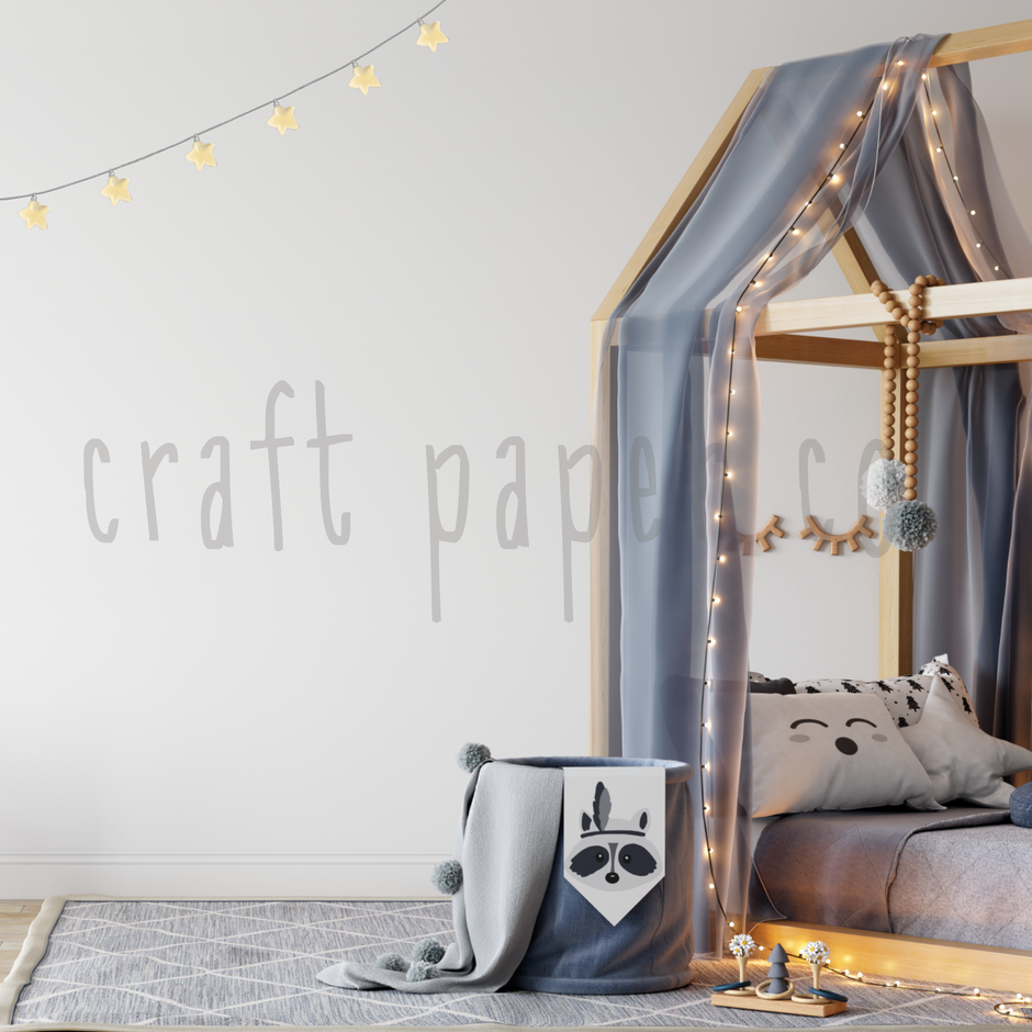 Yıldız Işıklar Çocuk Odası Duvar Sticker — detay görünümü | Craft Paper Co