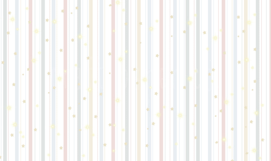 Yıldızlı Parıltılı Renkli Çizgiler Duvar Kağıdı; filigranlı düz tasarım görünümü | Craft Paper Co